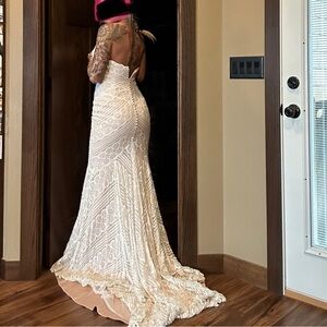 PIPPIN by WTOO by WATTERS Boho Hippie Wedding Lace Dress